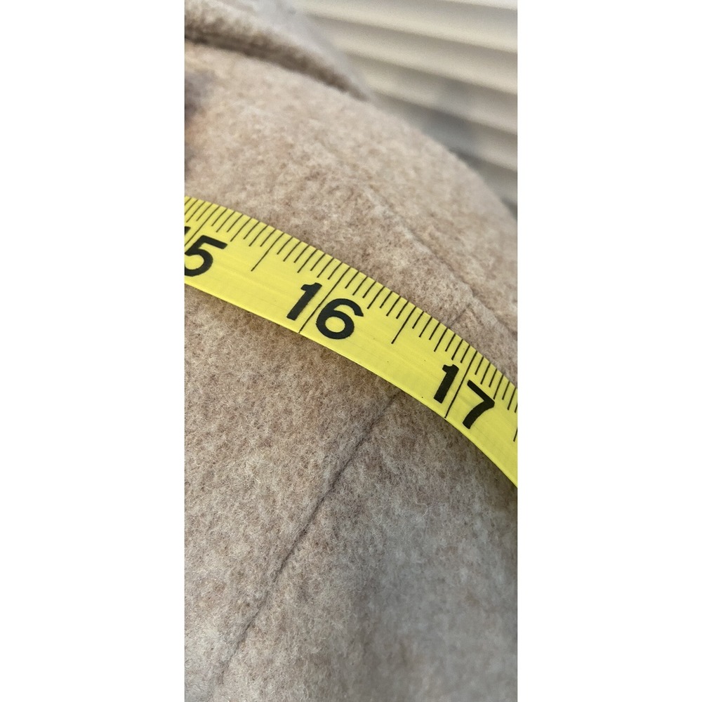 Herman Kay‎ Womens L Wool Coat Fitted Long Sleeve Button Front Pockets Beige VTG - Picture 9 of 12